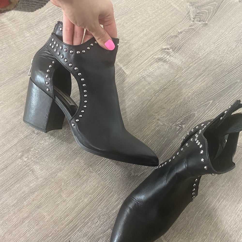 Steve Madden studded booties with cut outs